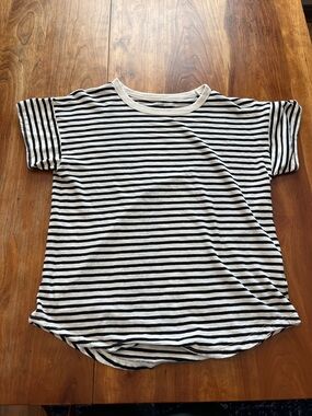 Madewell Black & White Striped Tee